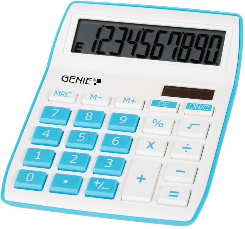Calculatrice de bureau GENIE 840 B 10 chiffres Bleu