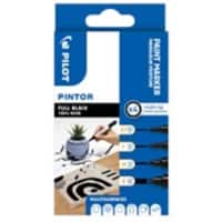 Marqueur peinture Pilot PINTOR 0.7 mm Noir 4 Unités
