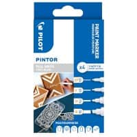 Marqueurs peinture Pilot PINTOR 0.7 mm Blanc 4 Unités
