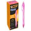 Roller encre gel BIC Gel-ocity Quick Dry Rose Moyenne 0.30 mm Rechargeable 12 Unités