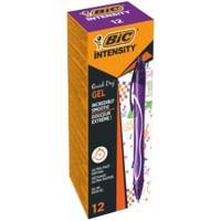 Roller encre gel BIC Gel-ocity Quick Dry Rétractable Violet 0,3 mm Moyenne Rollerball Rechargeable 12 Unités 