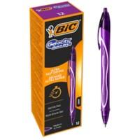 Roller encre gel BIC Gel-ocity Quick Dry Violet Moyenne 0.30 mm Rechargeable 12 Unités