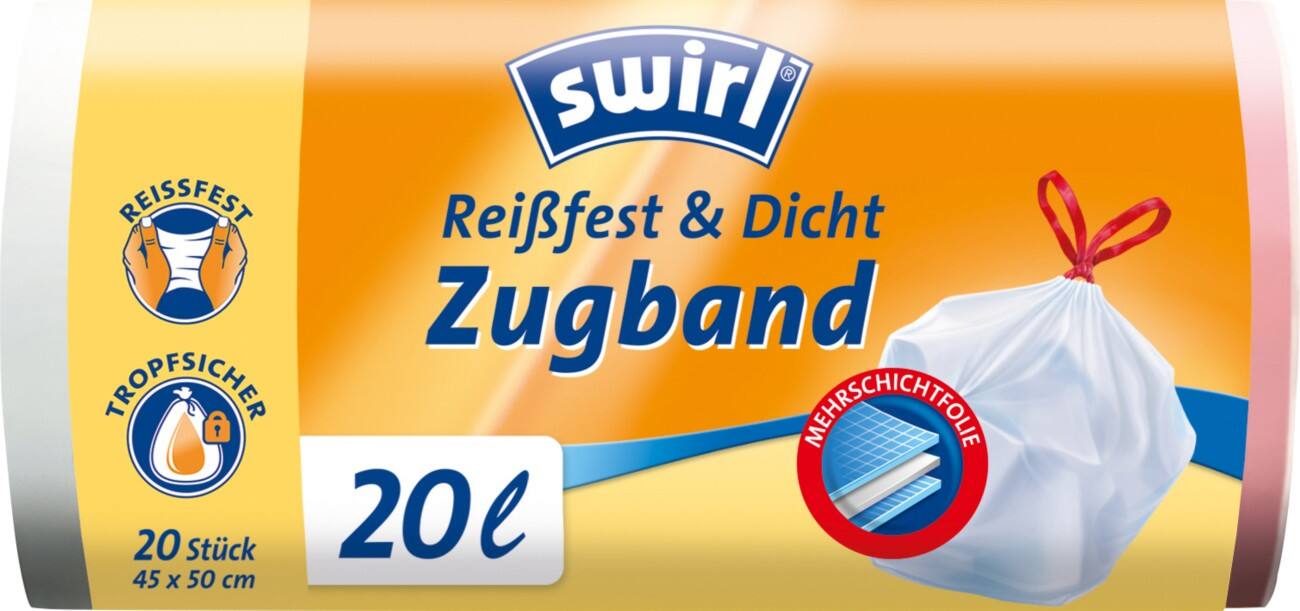 Sacs-poubelle Swirl 20 l Transparent 45 x 50 cm 20 Unités