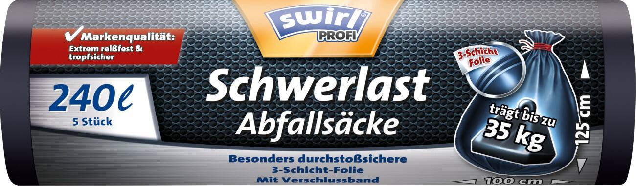 Sacs-poubelle Swirl 240 l Noir 100 x 125 cm 5 Unités