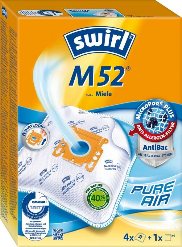 Sac pour aspirateur Swirl M52 Blanc 4 unités