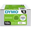 Ruban d’étiquettes Dymo D1 S0720680 / 41913 d’origine Autocollantes Noir sur blanc 9 mm x 7 m Paquet de 10