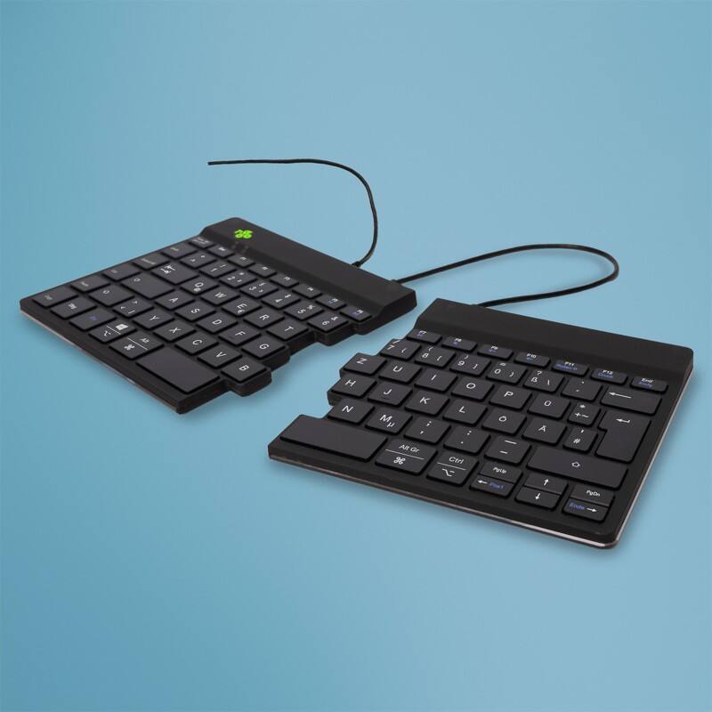 Clavier filaire R-Go Tools Ergonomique QWERTZ DE USB Noir