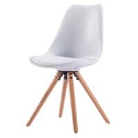 Chaises visiteur Realspace Ella Tissu Blanc