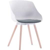 Chaises visiteur Realspace Elias Tissu Blanc