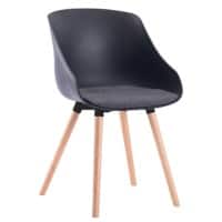 Chaises visiteur Realspace Elias Tissu Noir