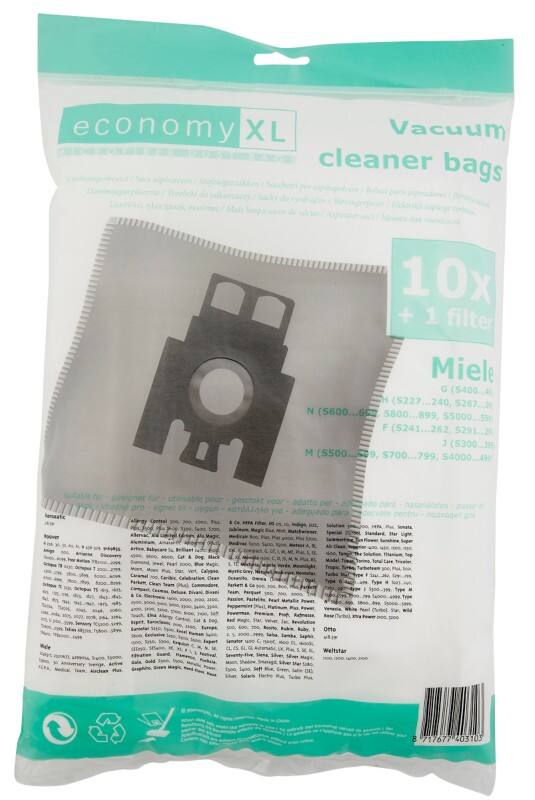 Sacs pour aspirateur Economy XL Pour Miele 10 Unités