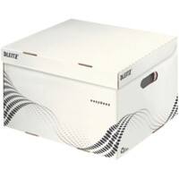 Boîtes d'archivage Leitz easyboxx 6136 avec couvercle format M blanc carton 36,7 x 32,5 x 26,3 cm 15 unités