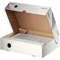 Boîtes d'archivage Leitz easyboxx 6134 avec couvercle 700 feuilles A4 blanc carton 8 x 35 x 25 cm 25 unités