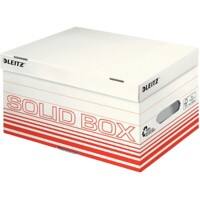 Boîtes d'archivage Leitz Solid 6117 avec couvercle format S rouge claire carton 26,5 x 37 x 19,5 cm 10 unités