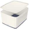 Boîte de rangement Leitz MyBox WOW 18 L Blanc, gris Plastique 31,8 x 38,5 x 19,8 cm