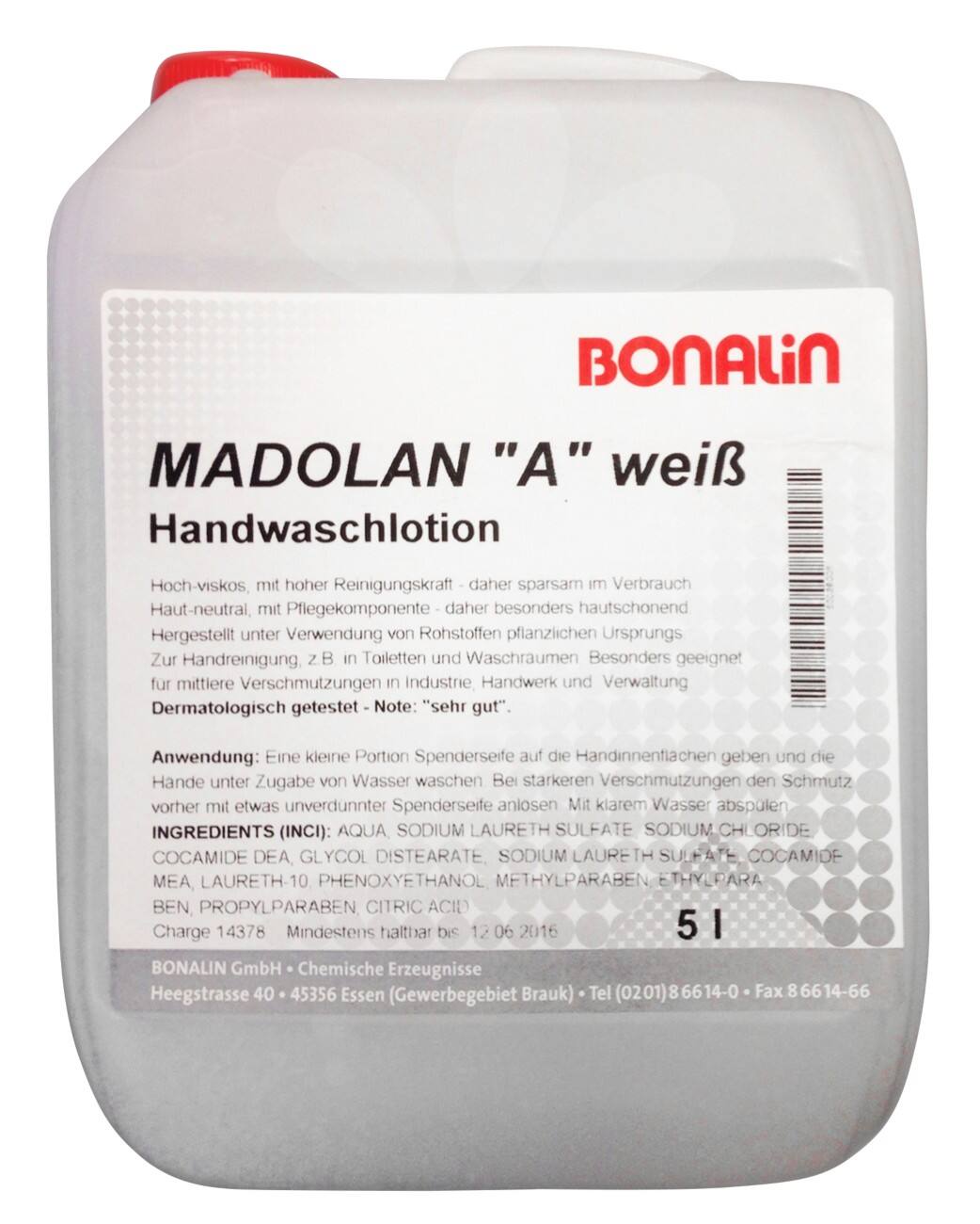Recharge de savon liquide BONALIN Madolan A 5 L
