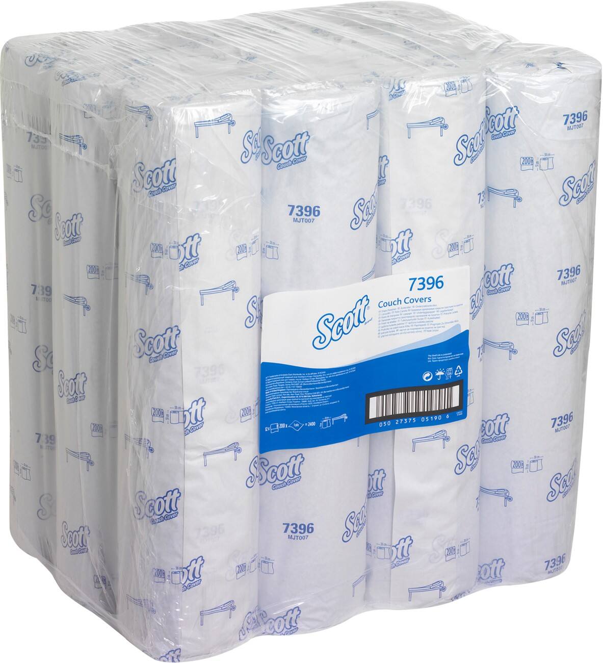 Draps d’examen Scott (51W) 7396 1 épaisseur Bleu 12 Rouleaux de 200 Feuilles