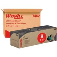 Essuie-tout WYPALL L40 Power Clean Pliage en M Blanc 3 épaisseurs 7462 9 Unités de 90 Feuilles