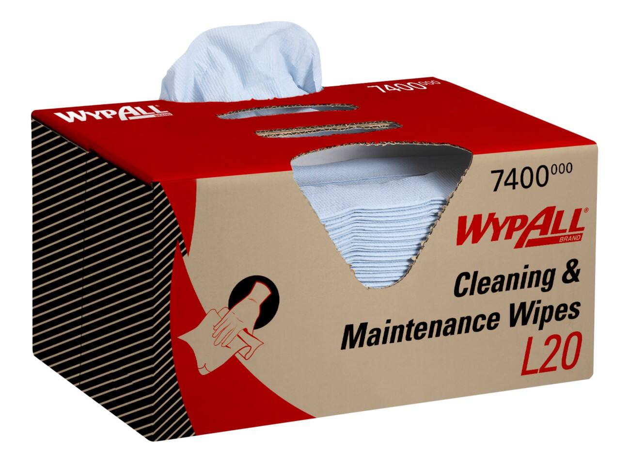 Chiffons WYPALL L20 2 épaisseurs Bleu 280 Feuilles