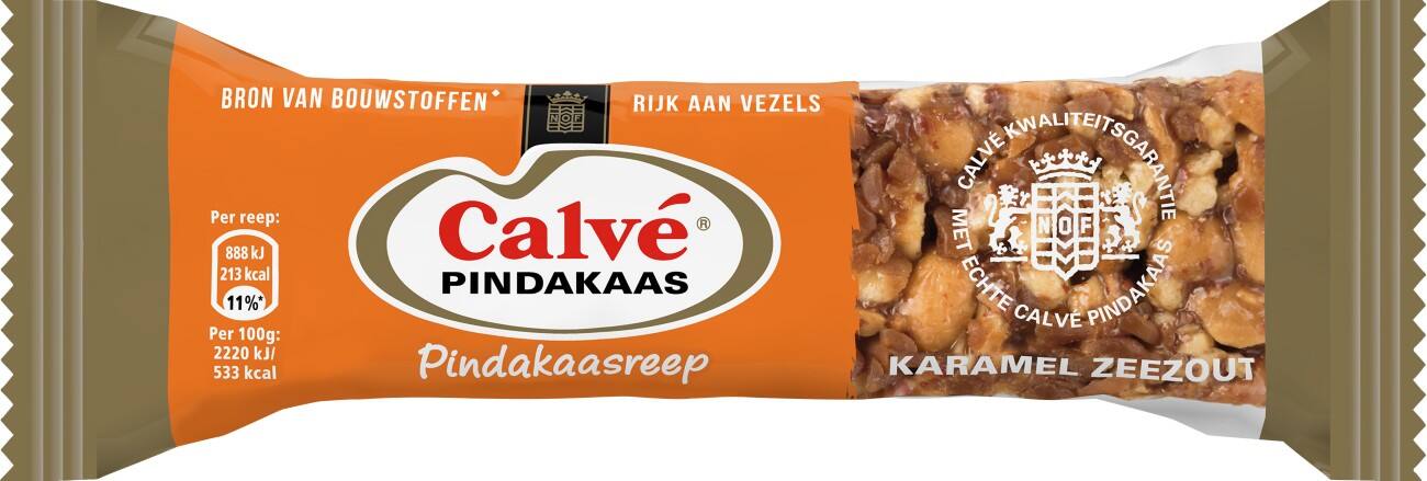 Barre Calve Cacahouète et caramel 12 Unités de 35 g