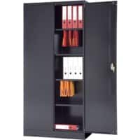Armoire à portes battantes Realspace Acier 4 Étagères Verrouillable 920 x 420 x 1950 mm Noir