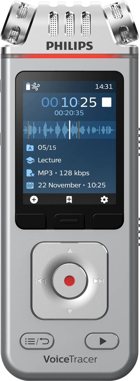 Enregistreur vocal numérique Philips VoiceTracer DVT4110 Argenté