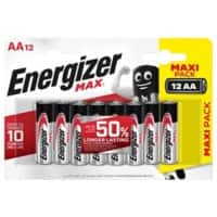 Piles Energizer Max AA LR6 1,5V Alcaline 12 unités