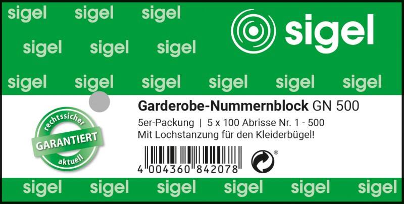 Ticket de vestiaire Sigel 773156 5 Unités de 100 Feuilles