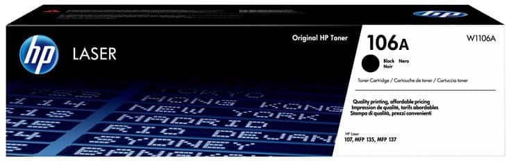 Toner HP D'origine W1106A Noir
