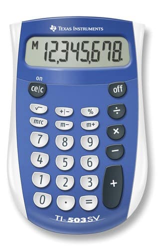 Calculatrice De Poche Texas Instruments TI-53,3 SV 80 mm Bleu