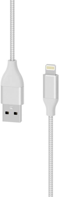 Câble de charge XLayer Premium USB vers Lightning Métallisé 1,5 m Argenté