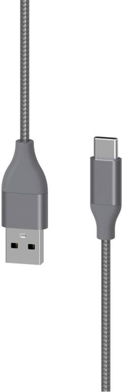 Câble Xlayer 217084 PREMIUM Métallique USB vers USB C 1,5m (Recharge rapide 3A/USB 2.0) Argenté