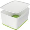 Boîte de rangement Leitz Mybox WOW 18 L Blanc, Vert 31,8 x 38,5 x 19,8 cm