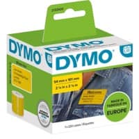 Étiquettes d'adresse DYMO LW 2133400 Adhésif permanent Jaune sur noir 54 x 101 (l x L) mm 220 étiquettes
