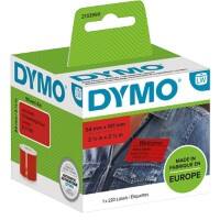 Étiquettes d'adresse Dymo LW 2133399 Autocollant 54 mm (l) x 101 mm (L) Noir sur Rouge 220 Étiquettes