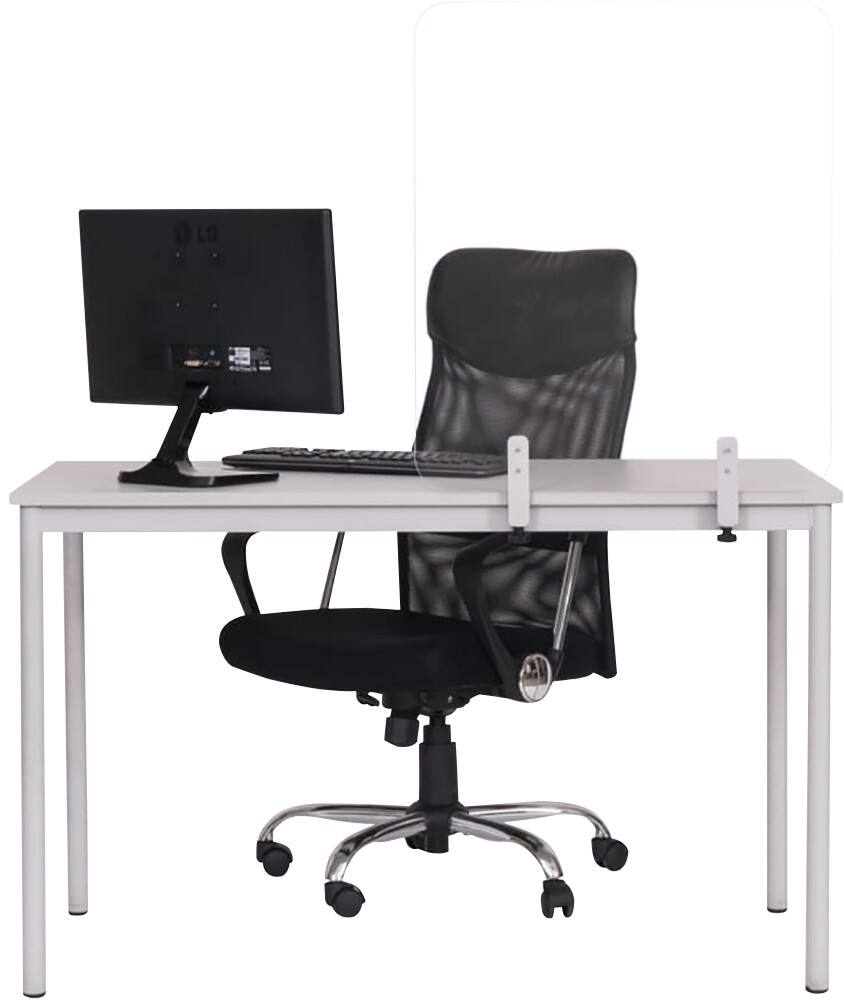 Écran de protection sans cadre Bi-Office sur table avec pinces 600 x 900 X 4 mm Verre trempé