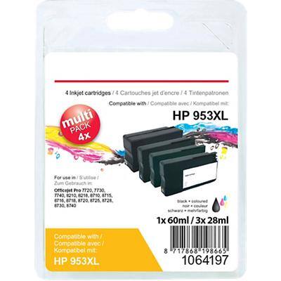 953XL Pack de 4 Cartouches d'encre Compatible Remplacement pour HP