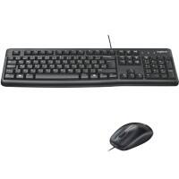 Clavier et souris Logitech Sans fil QWERTY sans Bluetooth Noir MK120