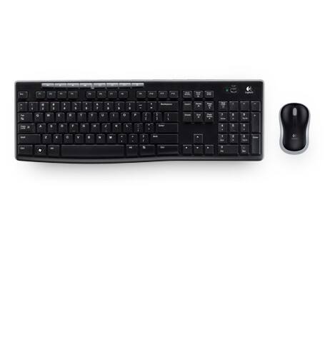 Clavier Logitech Sans fil QWERTY Sans Bluetooth Argenté, noir