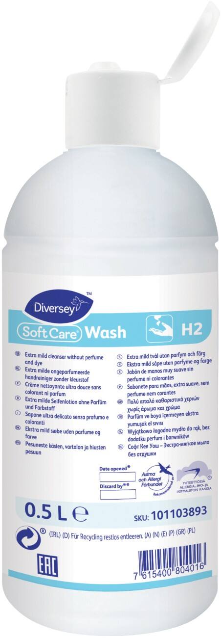 Recharge de savon liquide Soft Care H2 Liquide 10 Unités de 500 ml