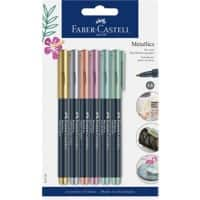 Marqueur permanent Faber-Castell Metallic 96082000 Assortiment Tracé de 1,5 mm 6 unités