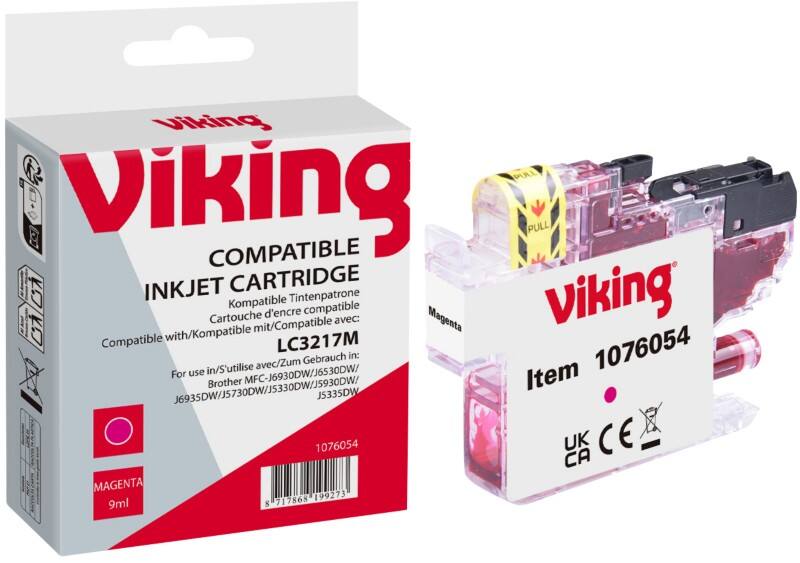 Cartouche jet d'encre Viking compatible Brother LC-3217M Magenta