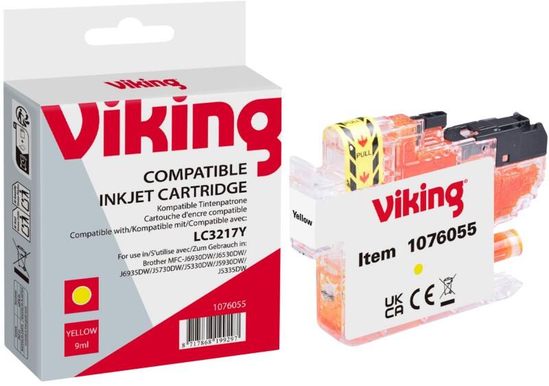Cartouche jet d'encre Viking compatible Brother LC-3217Y Jaune