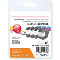 Cartouche jet d’encre Office Depot compatible Brother LC3219XL Noir & 3 couleurs 4 unités