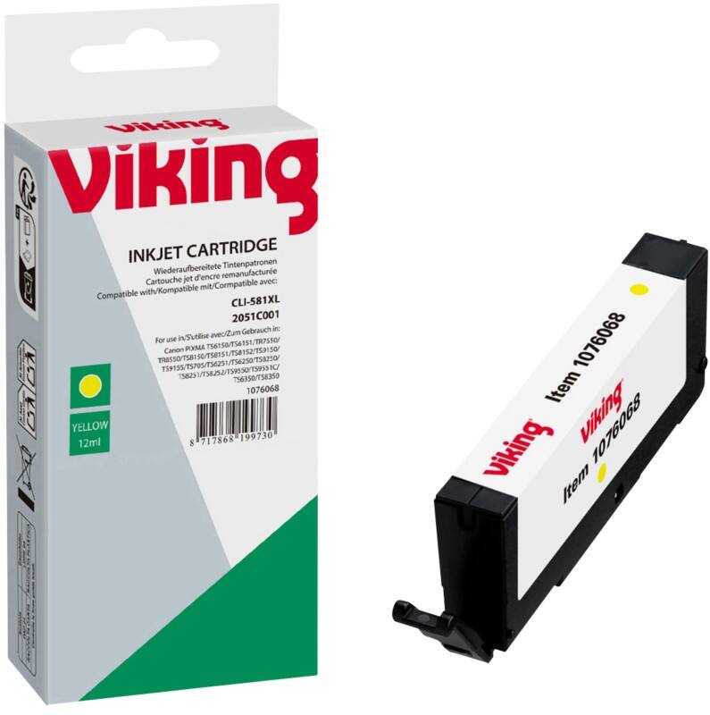Cartouche jet d'encre Viking compatible Canon CLI-581XL Jaune