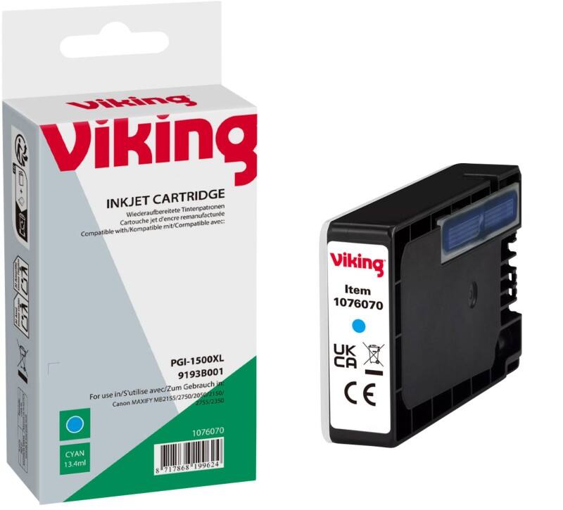 Cartouche jet d'encre Viking compatible Canon PGI-1500XL Cyan