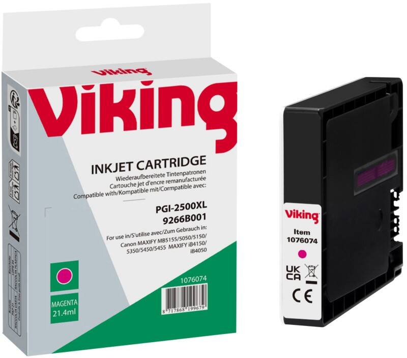 Cartouche jet d'encre Viking PGI-2500XL Compatible Canon Magenta   