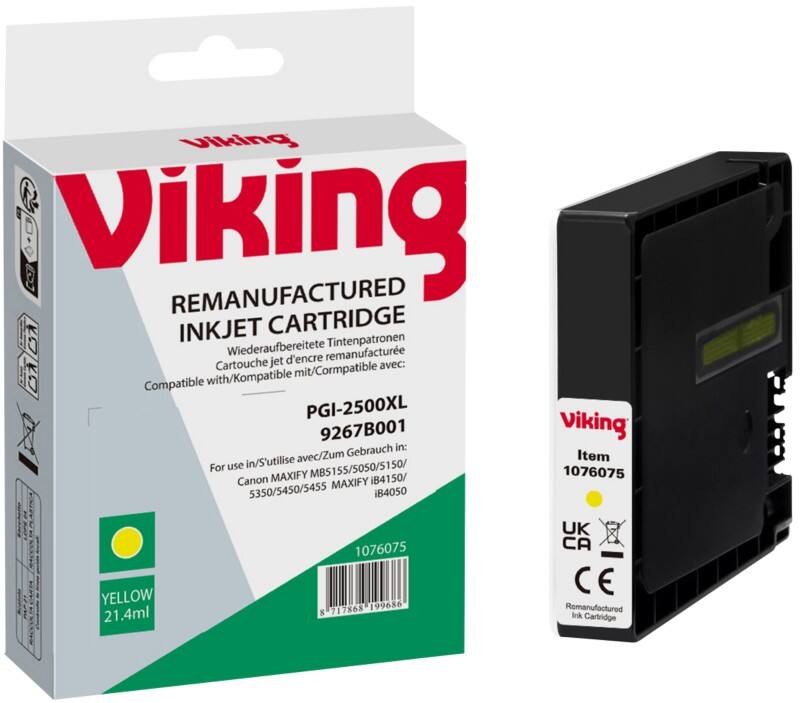 Cartouche jet d'encre Viking compatible Canon PGI-2500 Jaune