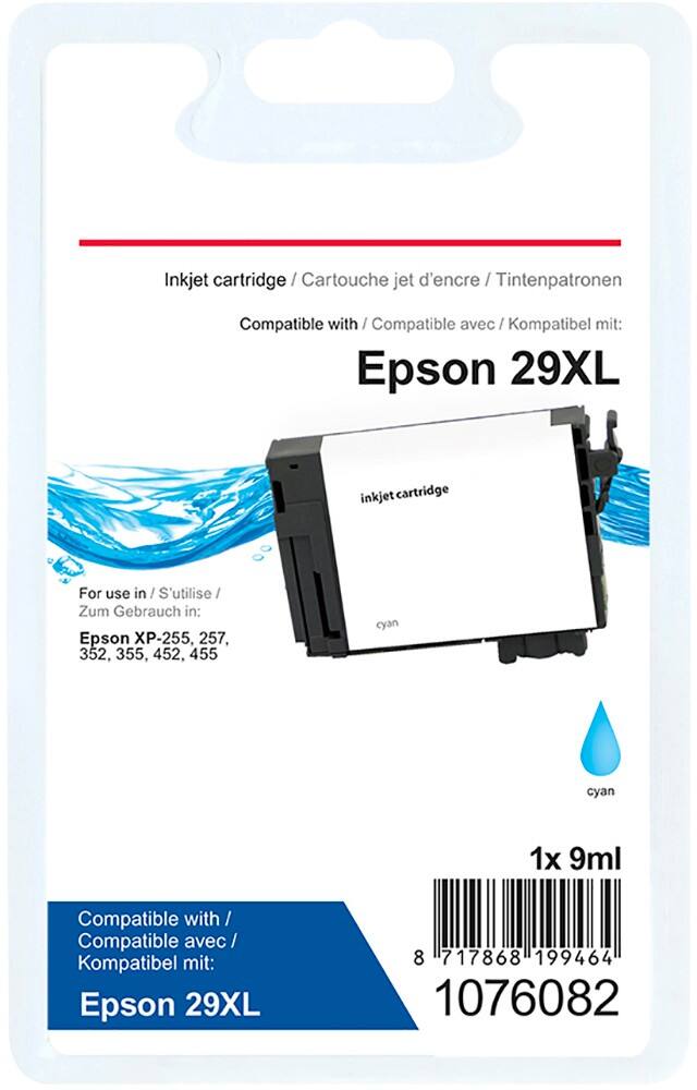 Cartouche jet d'encre Office Depot compatible Epson 29XL T29924012 Cyan