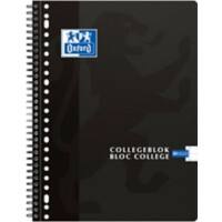 Cahier à spirales Oxford School A4+ Noir Couverture en carton Ligné 80 feuilles